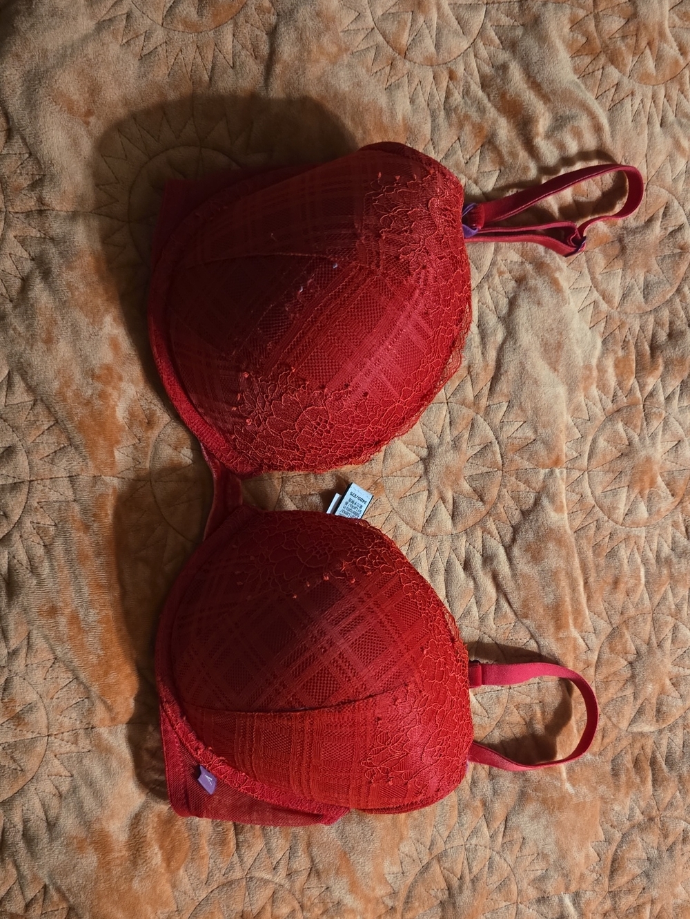 Victoria's Secret Red Lace Push-Up Bra